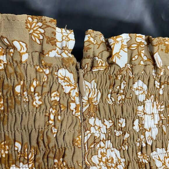 Faithfull the Brand Mini Dress Womens S 4 Floral Strappy Smocked Cottage Boho - Picture 12 of 16